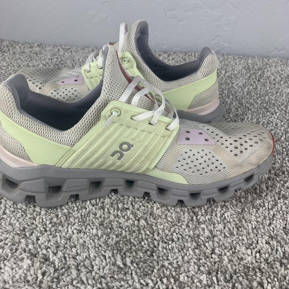 On Cloudswift Running Shoes Womens Size 9 White Green Mesh CloudTec 41.98921 - Picture 5 of 11
